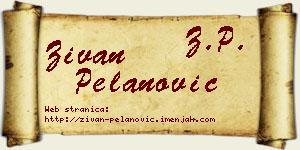 Živan Pelanović vizit kartica